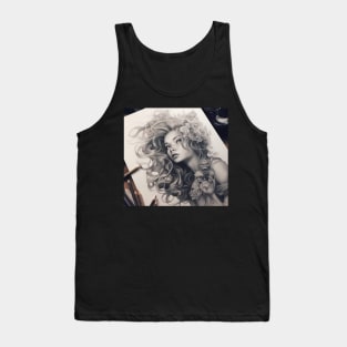 The Reflection of Feminine Essence: Portrait of a Woman in Harmony Tank Top